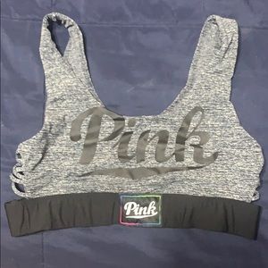 Grey sports bra by pink